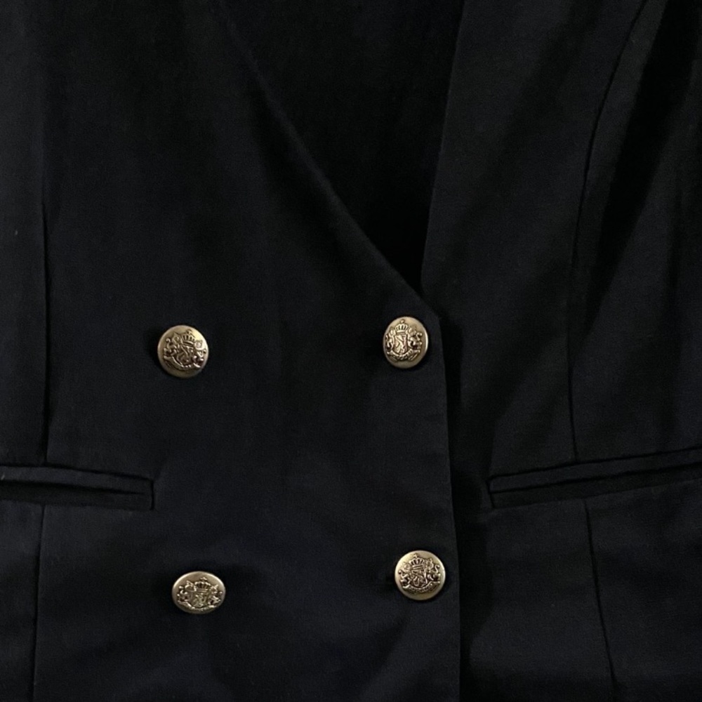 Timing navy blue double breasted soft blazer l - Picture 3 of 5